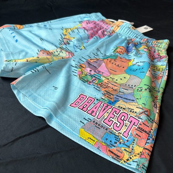 Bravest Studios Atlas Map Shorts Large New - Picture 2 of 9